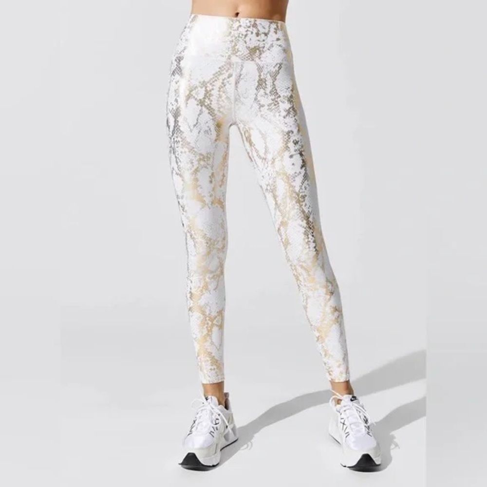 Carbon38 Metallic Snake High Rise Legging